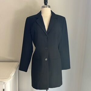 Reflections by Spiegel Vintage Women’s Long Single Breasted Blazer Black, Size 6